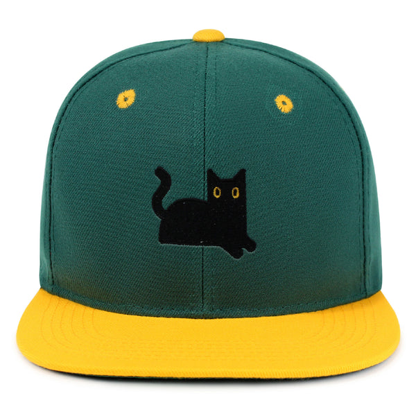 Black Cat Snapback Hat Embroidered Hip-Hop Baseball Cap Cat Mom