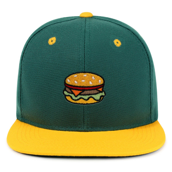 Hamburger Snapback Hat Embroidered Hip-Hop Baseball Cap Fast Food