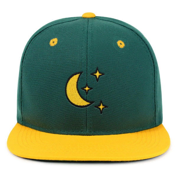 Moon Snapback Hat Embroidered Hip-Hop Baseball Cap Space Sky Night