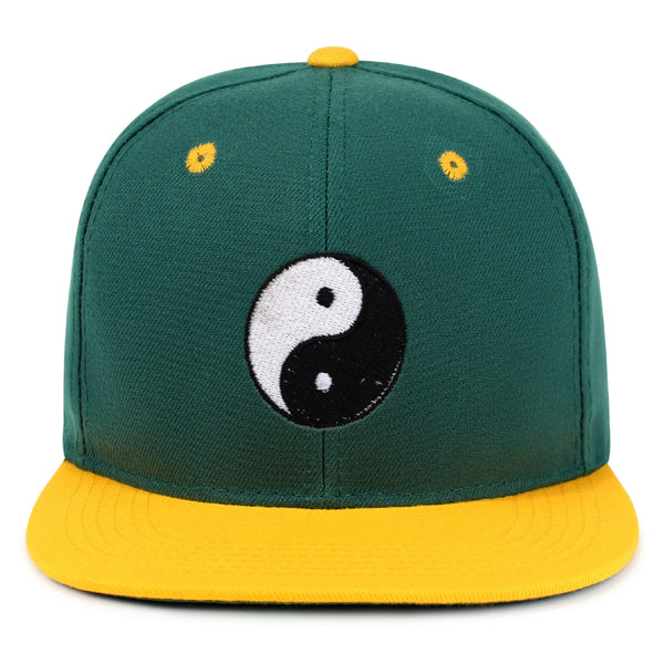 Ying Yang Snapback Hat Embroidered Hip-Hop Baseball Cap Asian Meditation