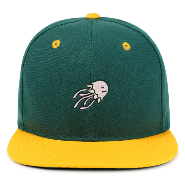 Jellyfish Snapback Hat Embroidered Hip-Hop Baseball Cap Fish Nature