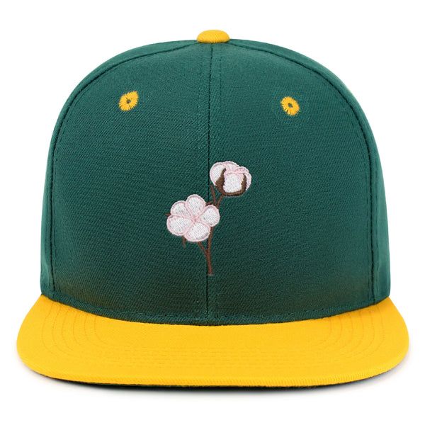 Cotton Flower Snapback Hat Embroidered Hip-Hop Baseball Cap Tree