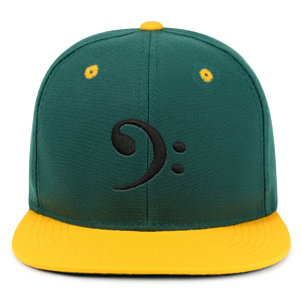 Bass Clef Snapback Hat Embroidered Hip-Hop Baseball Cap Music Symbol