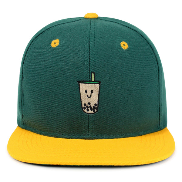 Boba Tea  Snapback Hat Embroidered Hip-Hop Baseball Cap Pearl