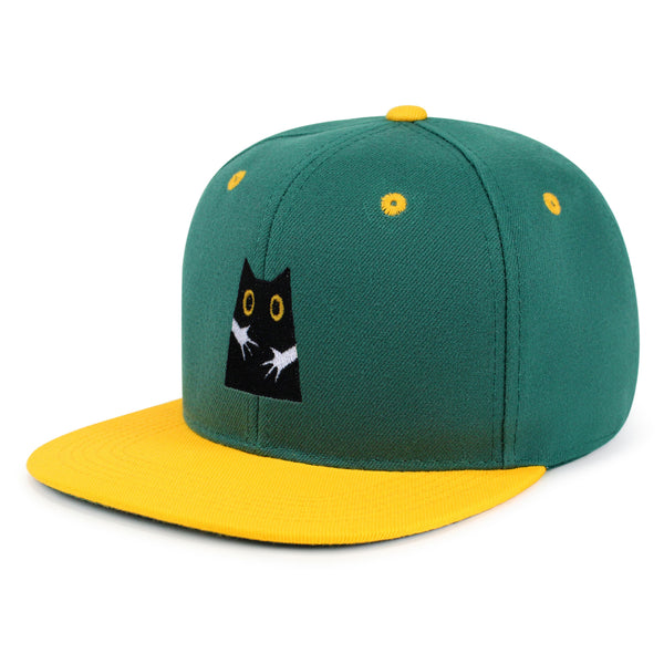 Hugs Snapback Hat Embroidered Hip-Hop Baseball Cap Black Cat Mom