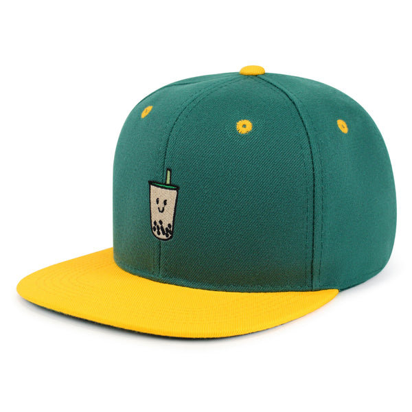 Boba Tea  Snapback Hat Embroidered Hip-Hop Baseball Cap Pearl