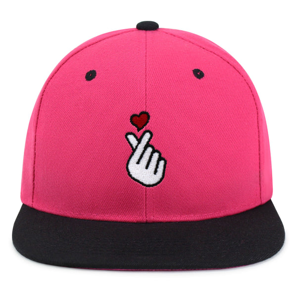 Korean Heart Finger Snapback Hat Embroidered Hip-Hop Baseball Cap Korea Sign