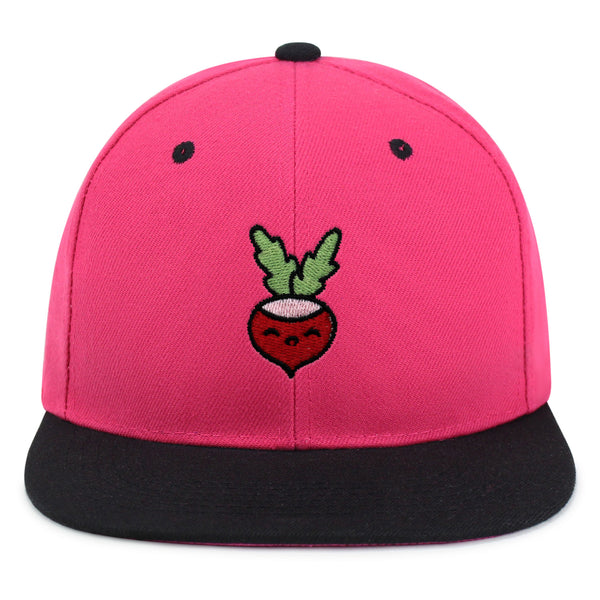 Radish Snapback Hat Embroidered Hip-Hop Baseball Cap Vegan Vegetable Farmer