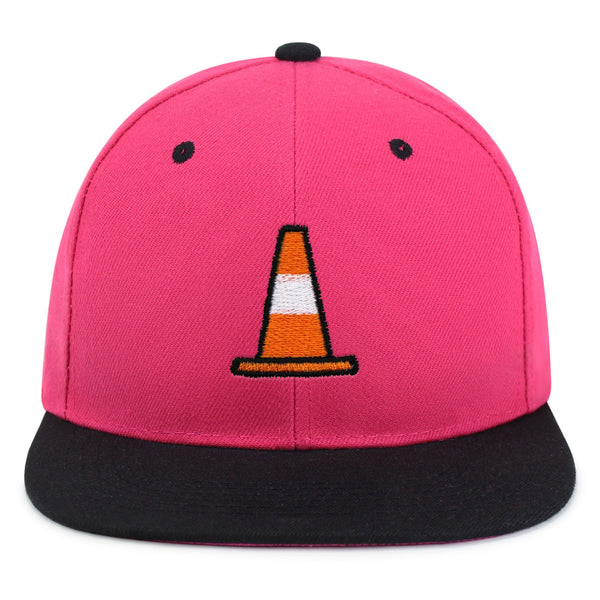 Safety Cone Snapback Hat Embroidered Hip-Hop Baseball Cap Construction