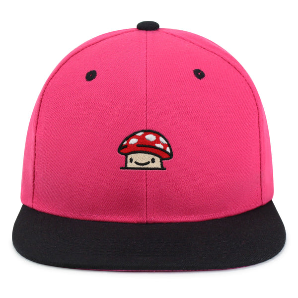 Mushroom  Snapback Hat Embroidered Hip-Hop Baseball Cap Red