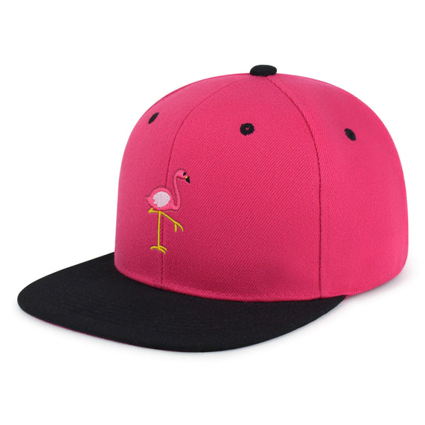 Flamingo Snapback Hat Embroidered Hip-Hop Baseball Cap Bird Pink