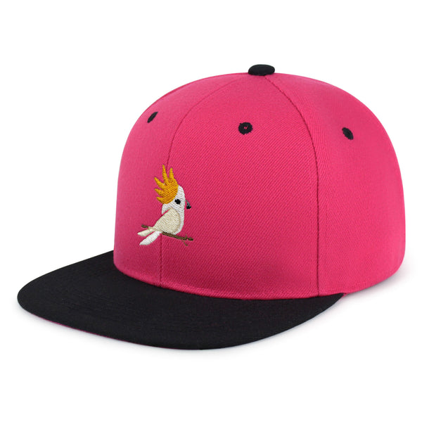 Cockatoo Snapback Hat Embroidered Hip-Hop Baseball Cap Parrot Bird