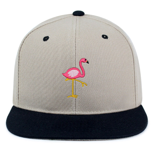 Flamingo Snapback Hat Embroidered Hip-Hop Baseball Cap Bird Pink