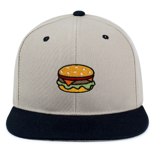 Hamburger Snapback Hat Embroidered Hip-Hop Baseball Cap Fast Food