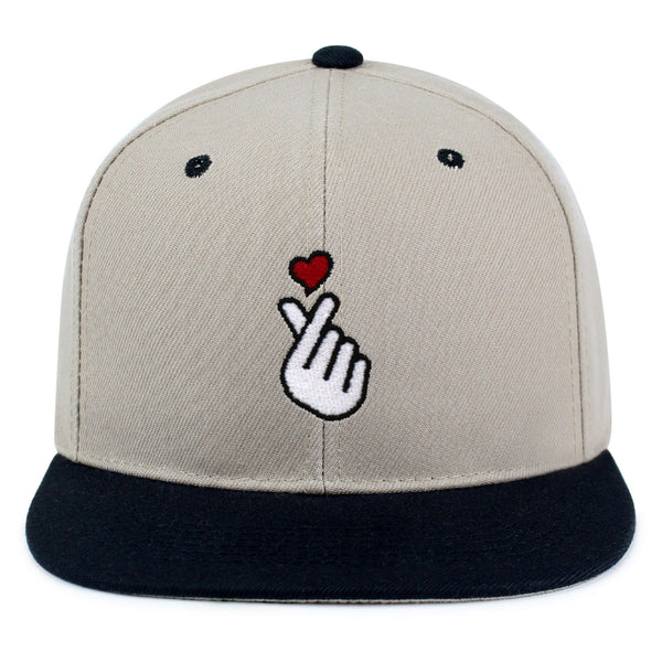 Korean Heart Finger Snapback Hat Embroidered Hip-Hop Baseball Cap Korea Sign