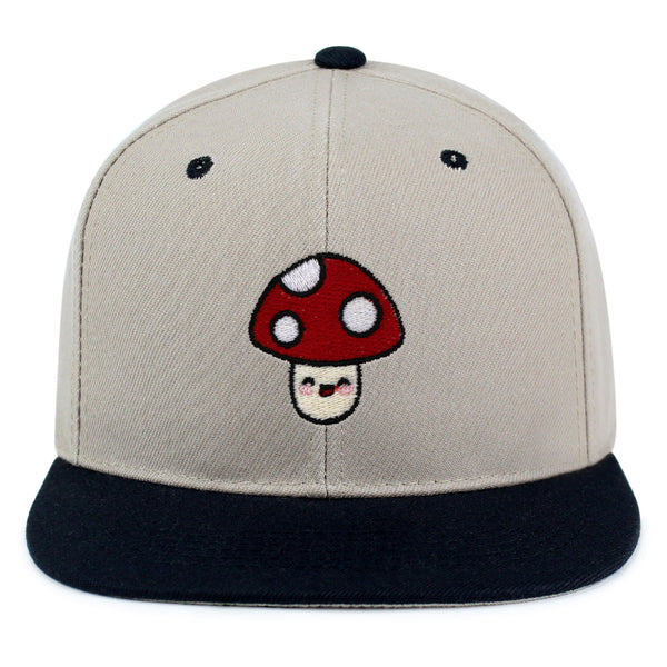 Mushroom Snapback Hat Embroidered Hip-Hop Baseball Cap Vegetable