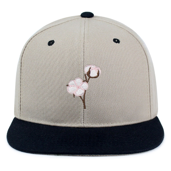 Cotton Flower Snapback Hat Embroidered Hip-Hop Baseball Cap Tree