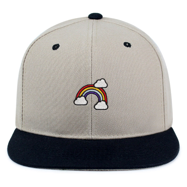 Rainbow Snapback Hat Embroidered Hip-Hop Baseball Cap Cute