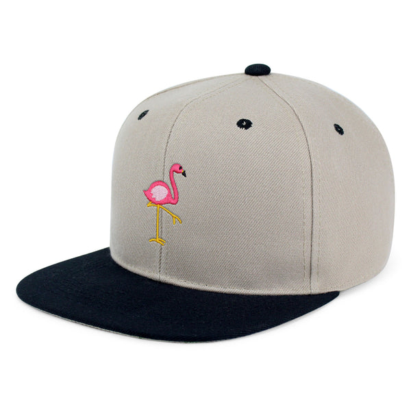 Flamingo Snapback Hat Embroidered Hip-Hop Baseball Cap Bird Pink