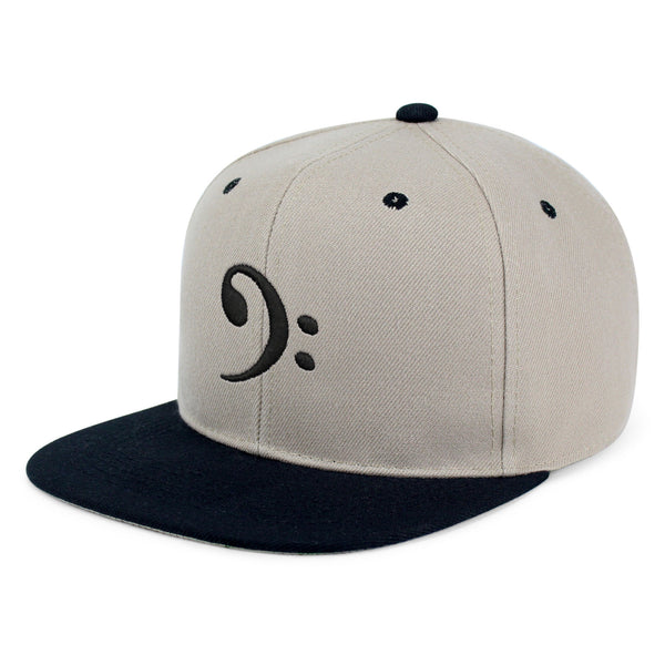 Bass Clef Snapback Hat Embroidered Hip-Hop Baseball Cap Music Symbol