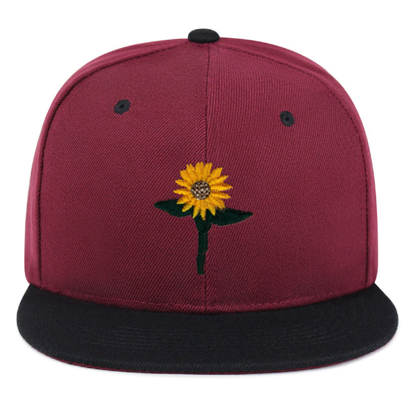 Sun Flower Snapback Hat Embroidered Hip-Hop Baseball Cap Floral
