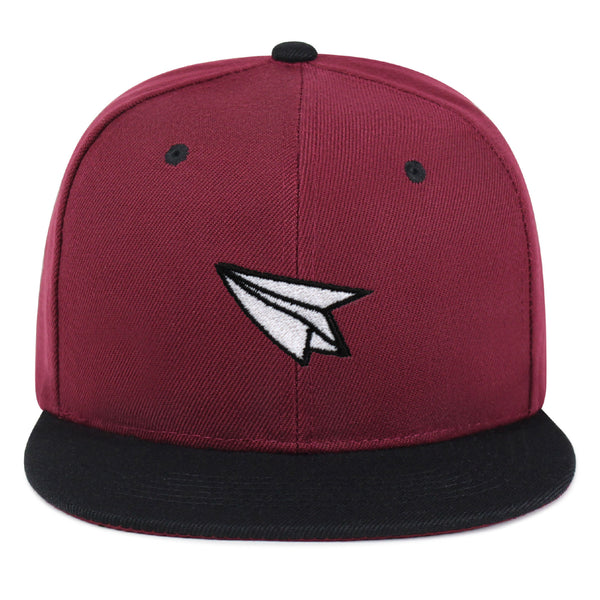 Paper Airplane Snapback Hat Embroidered Hip-Hop Baseball Cap Plane Sky