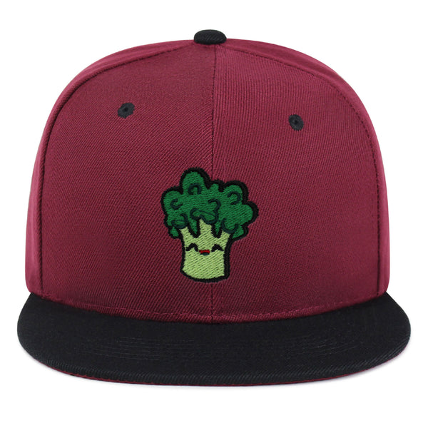 Broccoli Snapback Hat Embroidered Hip-Hop Baseball Cap Vegan Vegetable