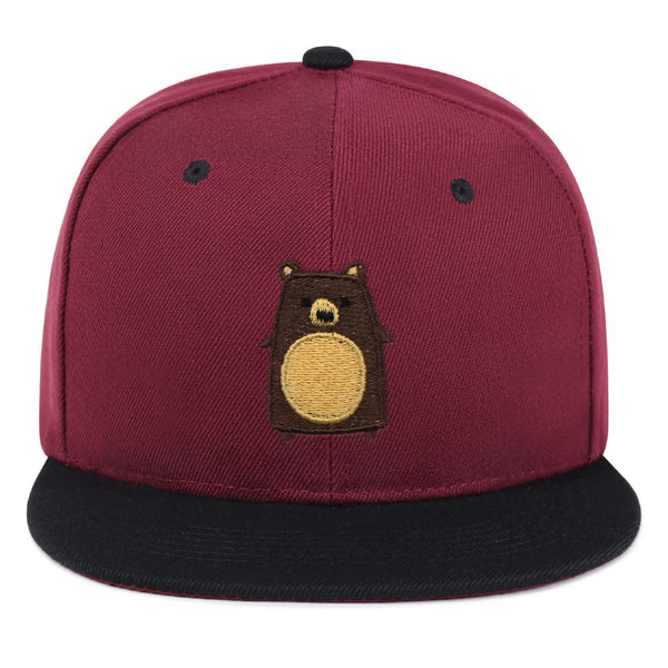 Bear Snapback Hat Embroidered Hip-Hop Baseball Cap Big Scary