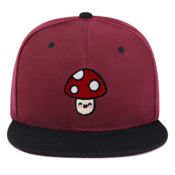 Mushroom Snapback Hat Embroidered Hip-Hop Baseball Cap Vegetable