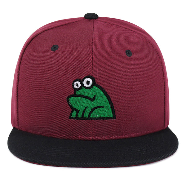 Frog Snapback Hat Embroidered Hip-Hop Baseball Cap Funny