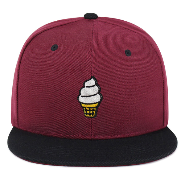 Ice cream Cone Snapback Hat Embroidered Hip-Hop Baseball Cap Cute