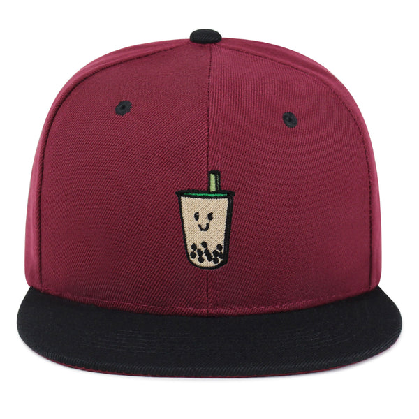 Boba Tea  Snapback Hat Embroidered Hip-Hop Baseball Cap Pearl