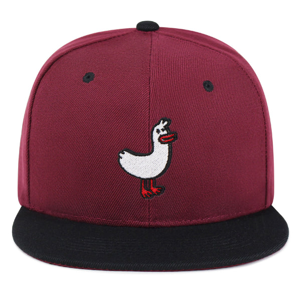 White Goose Snapback Hat Embroidered Hip-Hop Baseball Cap Cute Swan