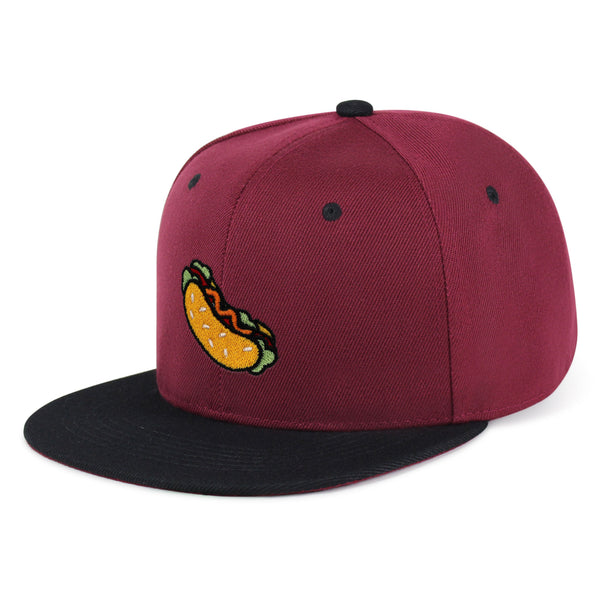 Hot Dog Snapback Hat Embroidered Hip-Hop Baseball Cap Fast Food