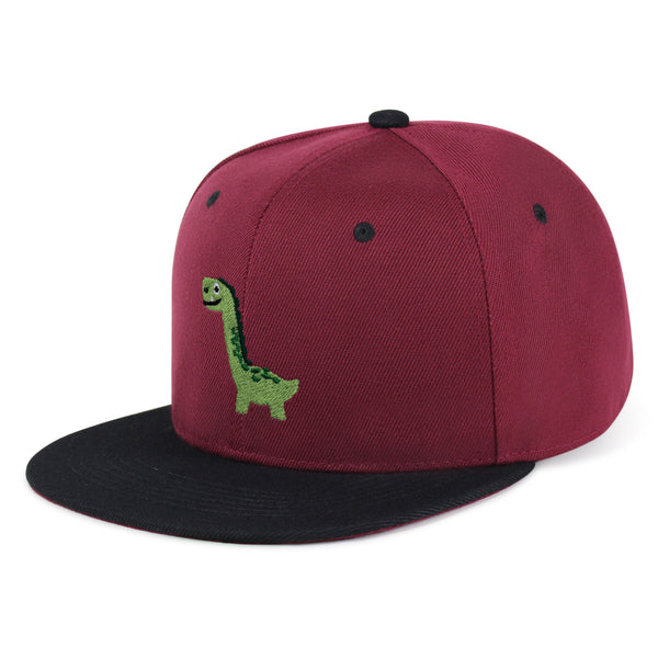 Apatosaurus Dinosaur Snapback Hat Embroidered Hip-Hop Baseball Cap  Kid Dino