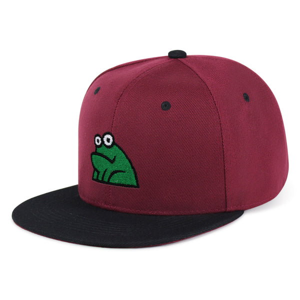 Frog Snapback Hat Embroidered Hip-Hop Baseball Cap Funny