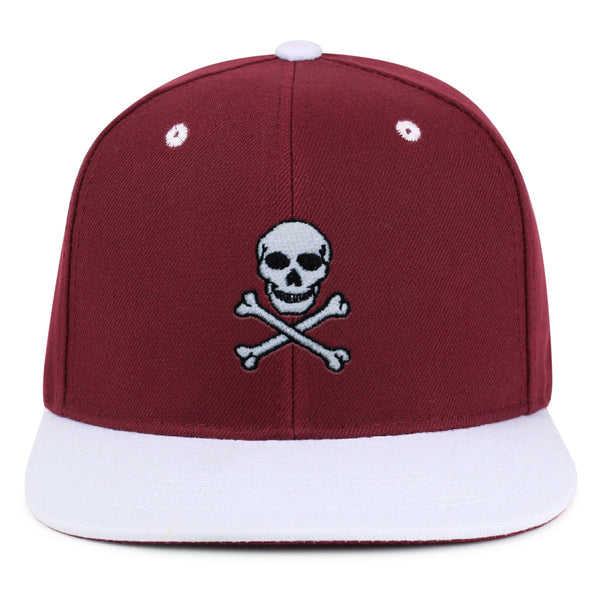 Pirate Skull Snapback Hat Embroidered Hip-Hop Baseball Cap Scary Grunge