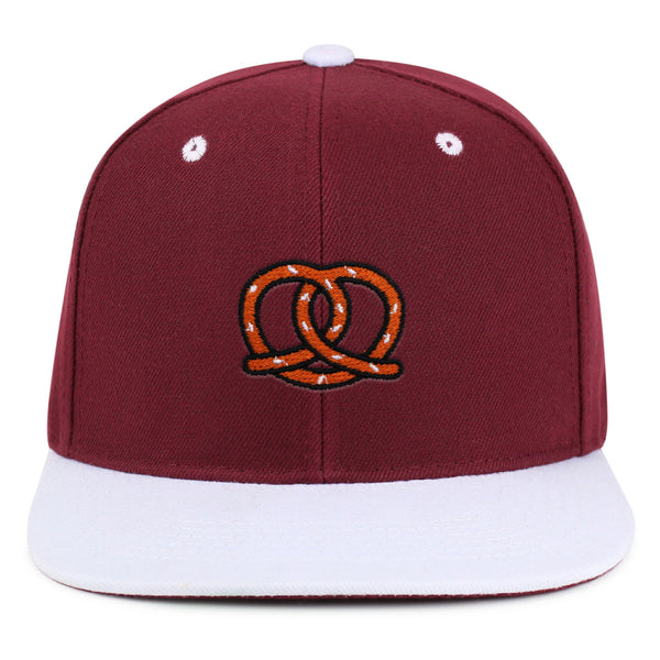 Pretzel Snapback Hat Embroidered Hip-Hop Baseball Cap Snack