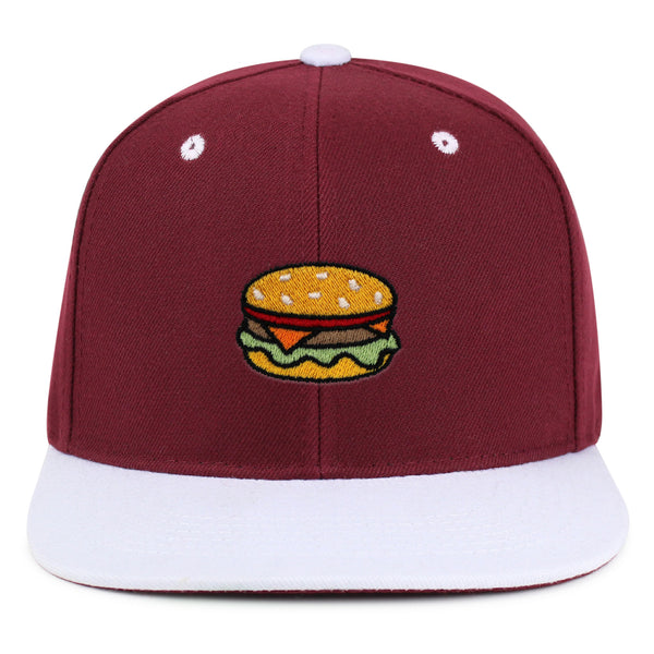 Hamburger Snapback Hat Embroidered Hip-Hop Baseball Cap Fast Food