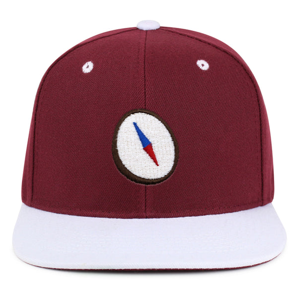 Compass Snapback Hat Embroidered Hip-Hop Baseball Cap Explorer Adventure