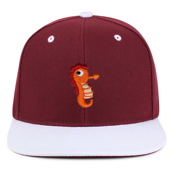 Sea Horse Snapback Hat Embroidered Hip-Hop Baseball Cap Ocean Fish