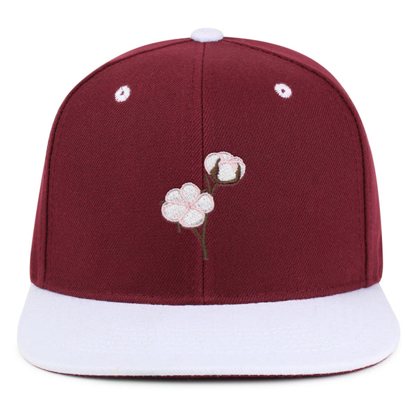 Cotton Flower Snapback Hat Embroidered Hip-Hop Baseball Cap Tree