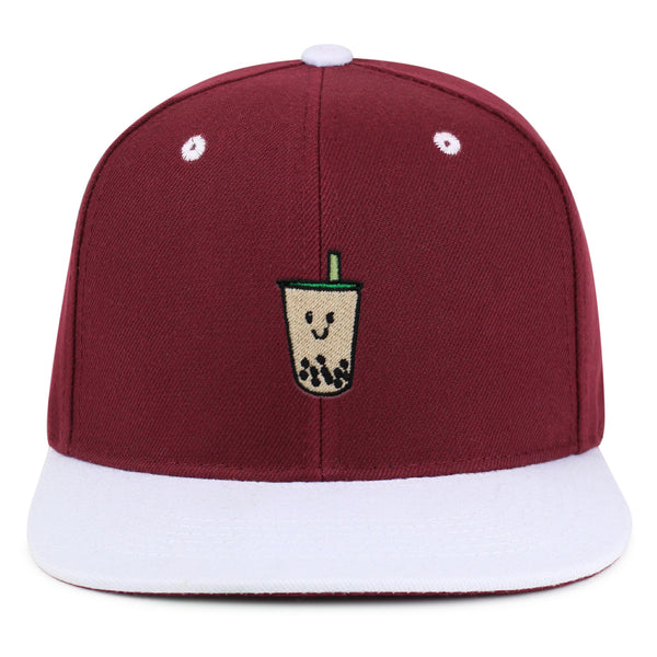 Boba Tea  Snapback Hat Embroidered Hip-Hop Baseball Cap Pearl