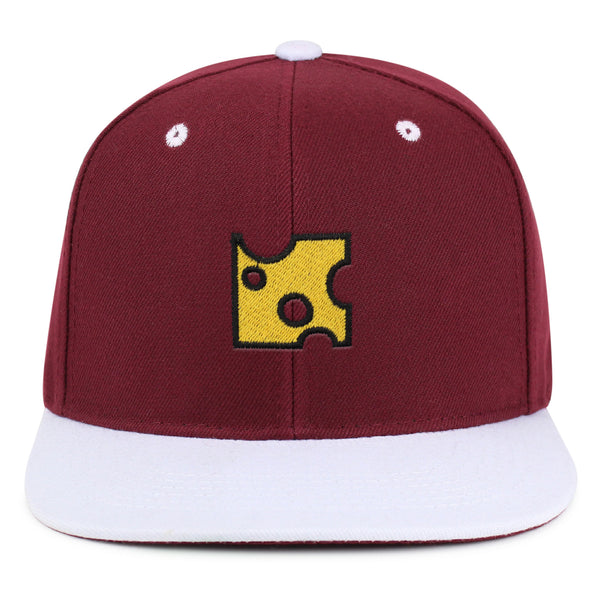 Slice of Cheese  Snapback Hat Embroidered Hip-Hop Baseball Cap Sandwich