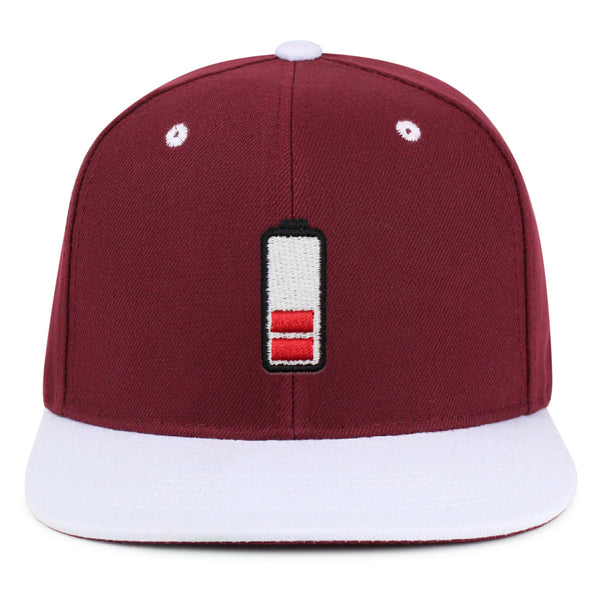 Low Battery Snapback Hat Embroidered Hip-Hop Baseball Cap Phone