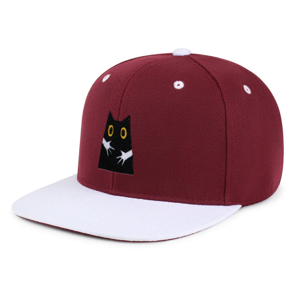 Hugs Snapback Hat Embroidered Hip-Hop Baseball Cap Black Cat Mom