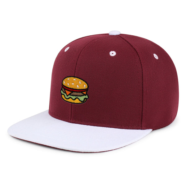 Hamburger Snapback Hat Embroidered Hip-Hop Baseball Cap Fast Food