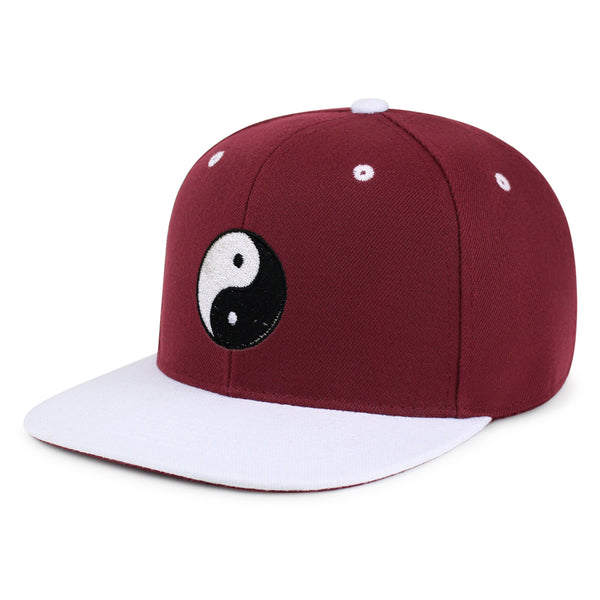 Ying Yang Snapback Hat Embroidered Hip-Hop Baseball Cap Asian Meditation