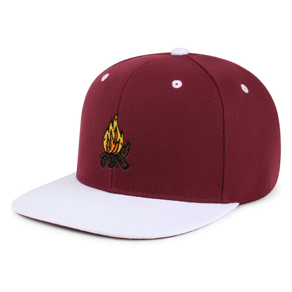 Camp Fire Snapback Hat Embroidered Hip-Hop Baseball Cap Wood Pit