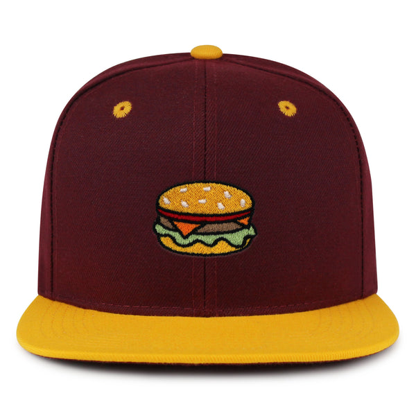 Hamburger Snapback Hat Embroidered Hip-Hop Baseball Cap Fast Food